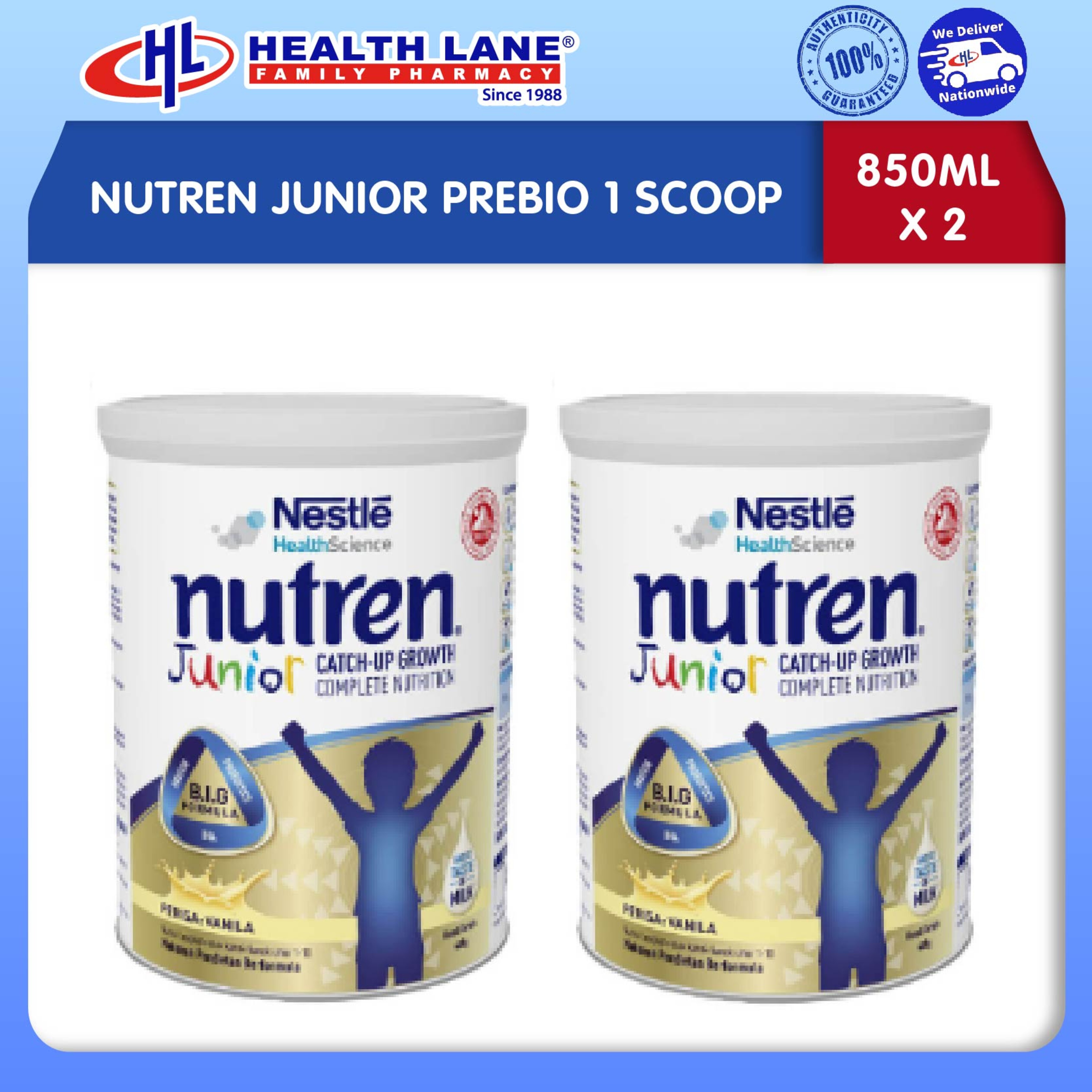 NUTREN JUNIOR PREBIO 1 SCOOP (850Gx2)